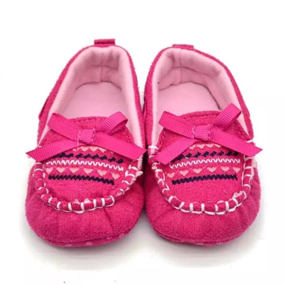 NEW Baby Moccasin Slippers in Pink - Picture 2 of 6